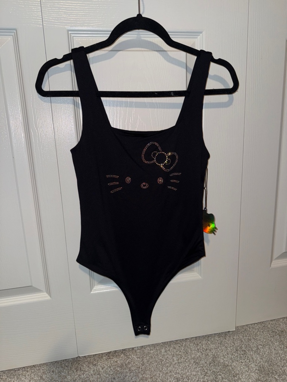 Forever 21 Black Hello Kitty Embellished Tank Top